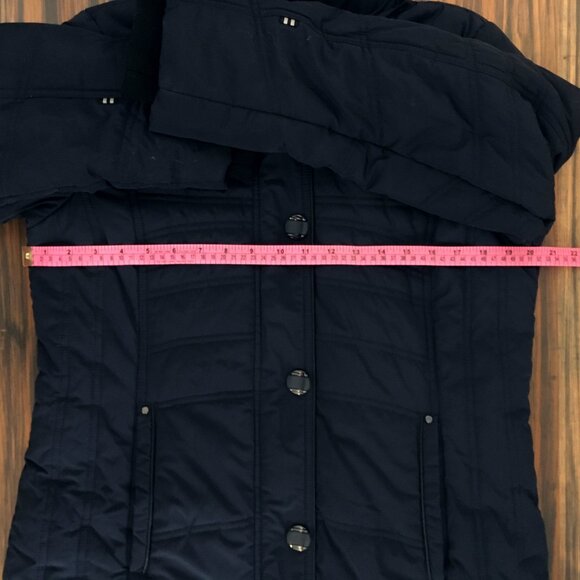 [Novelti] Navy Blue Padded Parka w/ Detachable Faux Fur Hood | M | Good - Picture 5 of 13